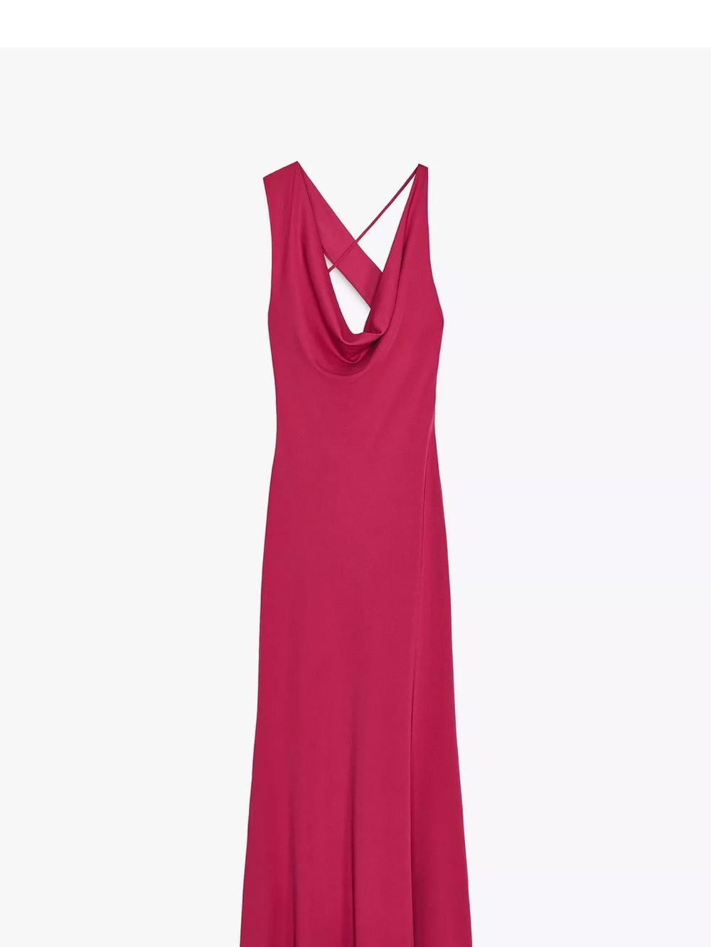 Zara Backless Cowl Maxi Dress in Magenta